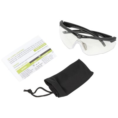 Revision Stingerhawk Eyewear with Clear Lens, Black, Regular, Transparent, Goggles
