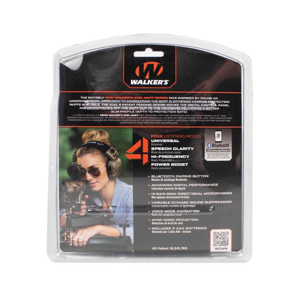 Активні навушники Walker's XCEL 500BT Digital Electronic Muff w/ Bluetooth 2000000046570 фото