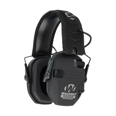 Walker's Razor Rechargeable Electronic Muffs, Black, 21, Active