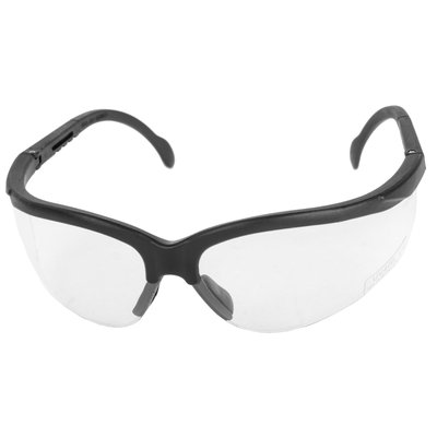Walker’s Impact Resistant Sport Glasses with Clear Lens, Black, Transparent, Goggles