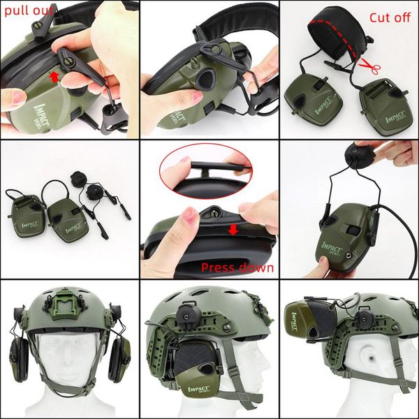 Адаптер ACM Headset Helmet Rail для стрілецьких навушників Howard Impact Sport 2000000040974 фото