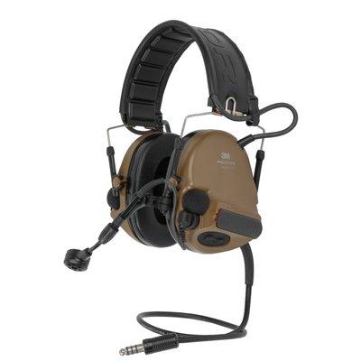 Peltor ComTac VI Active Headset, Coyote Brown, Headband, 20, 2xAAA, Comtac VI