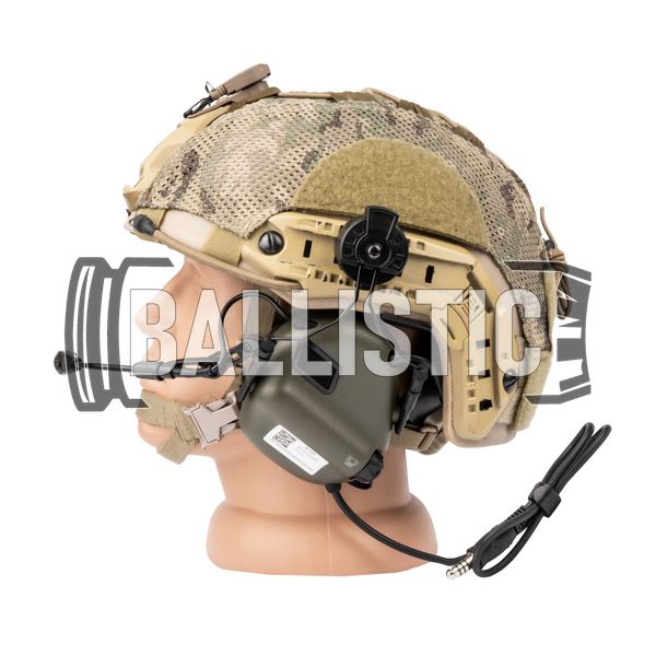 Earmor M32H PLUS Headset with ARC Helmet Rail, Foliage Green, With adapters, 22, Active, Single