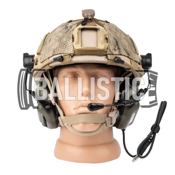 Earmor M32H PLUS Headset with ARC Helmet Rail, Foliage Green, With adapters, 22, Active, Single