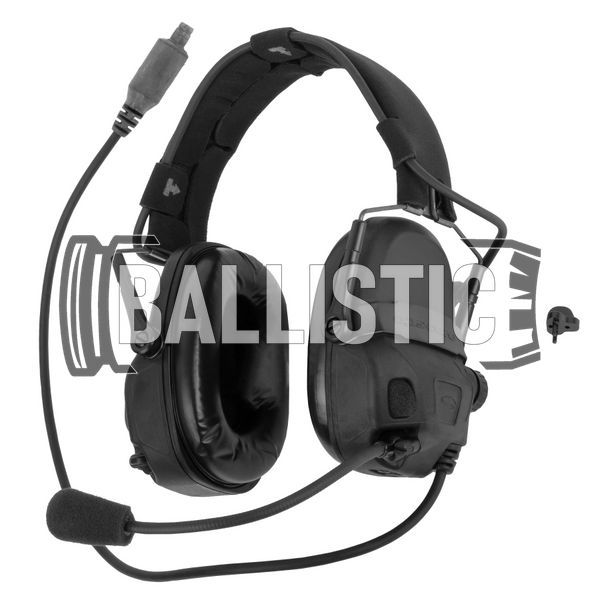 Ops-Core AMP Communication Headset Fixed Downlead, Black, 22, Single