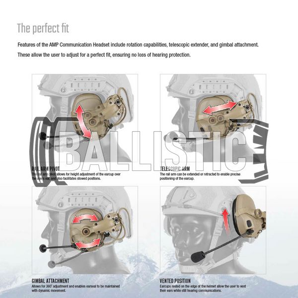 Гарнитура Ops-Core AMP Communication Headset Fixed Downlead 2000000126074 фото