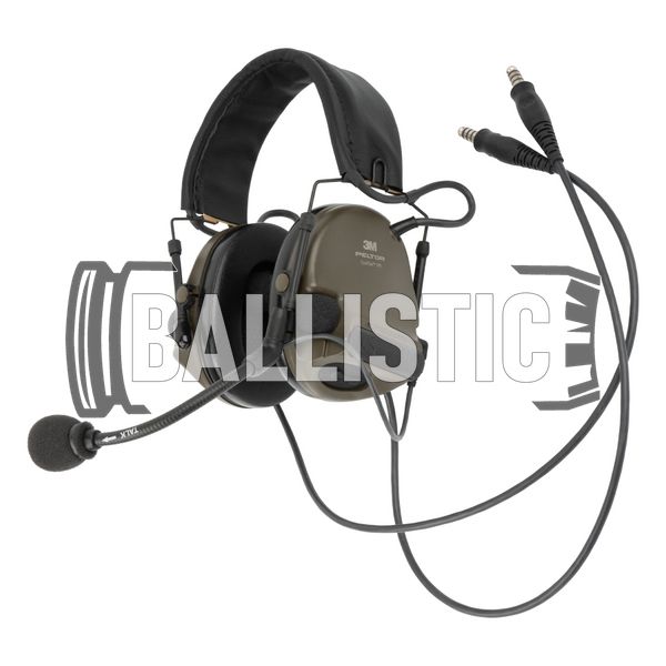 3M Peltor ComTac XPI Headset Dual, Olive, Headband, NATO J11, 25, 2xAAA, Active, Dual, Comtac XPI