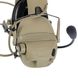 Ops-Core AMP Communication Headset, U-174, NFMI, Tan, 22, Single