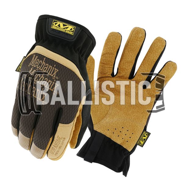 Mechanix Leather FastFit DuraHide Brown Gloves, Brown, Classic, Fastfit, Demi-season, Summer, Small