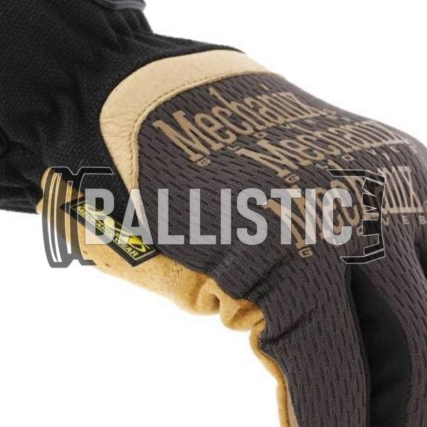 Mechanix Leather FastFit DuraHide Brown Gloves, Brown, Classic, Fastfit, Demi-season, Summer, Small