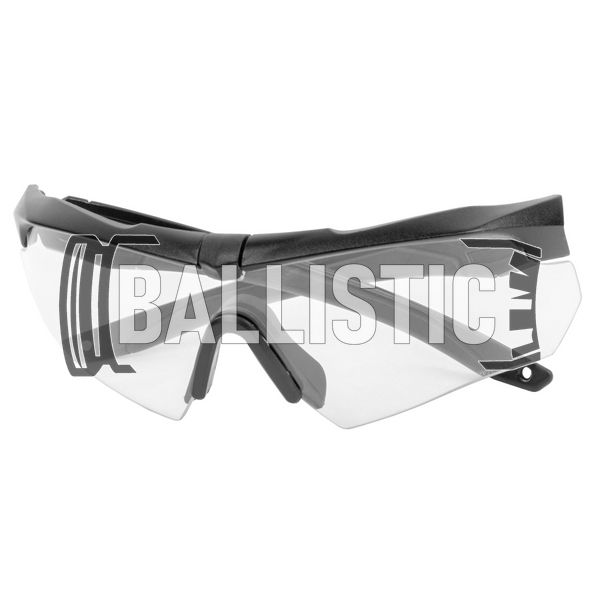 ESS Crossbow Glasses Clear Lens with Gasket, Black, Transparent, Goggles