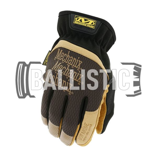 Mechanix Leather FastFit DuraHide Brown Gloves, Brown, Classic, Fastfit, Demi-season, Summer, Small