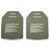 ESAPI (Enhanced Small Arms Protective Insert) REV.H Set - Medium, Olive, Medium, Armor plates, 6, Ceramic