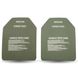 ESAPI (Enhanced Small Arms Protective Insert) REV.H Set - Medium, Olive, Medium, Armor plates, 6, Ceramic