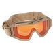 Revision Desert Locust Deluxe Goggle Vermillion Kit, Tan, Transparent, Smoky, Red, Mask