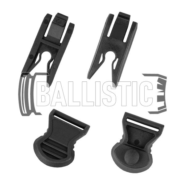 FMA Goggle Swivel Clips 19mm, Black, Helmet Mount