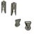 FMA Goggle Swivel Clips 19mm, Foliage Green, Helmet Mount