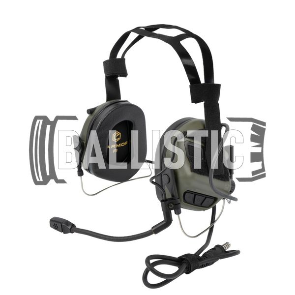 Earmor M32N Mark 3 MilPro Headset, Foliage Green, Neckband, 22, Single