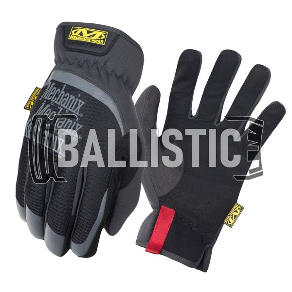 Mechanix Fastfit Black Gloves, Black, Classic, Fastfit, Demi-season, Summer, Medium