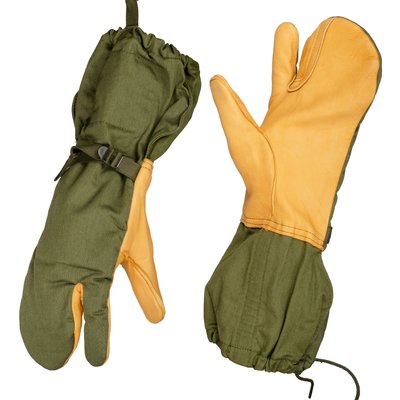 USGI Cold Weather Mitten Shells Trigger Finger Gloves, Olive, Classic, Winter, Medium