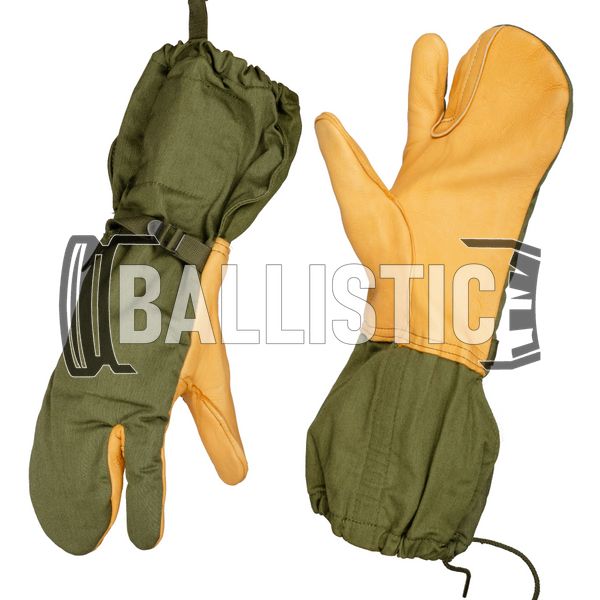 USGI Cold Weather Mitten Shells Trigger Finger Gloves, Olive, Classic, Winter, Medium