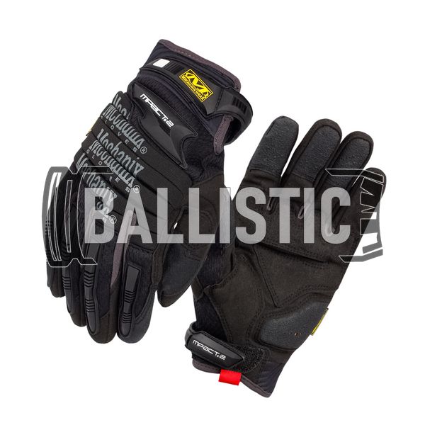 Mechanix M-Pact 2 Black Gloves, Black, Classic, M-Pact, Demi-season, Small