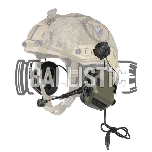 Earmor M32H Mark 3 MilPro Headset with ARC Helmet Rail, Foliage Green, With adapters, 22