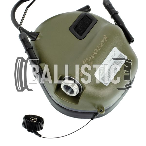 Earmor M32H Mark 3 MilPro Headset with ARC Helmet Rail, Foliage Green, With adapters, 22