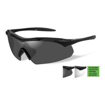 Тактические очки Wiley-X Vapor APEL Grey/Clear Lens/Matte Black Frame 2000000000916 фото