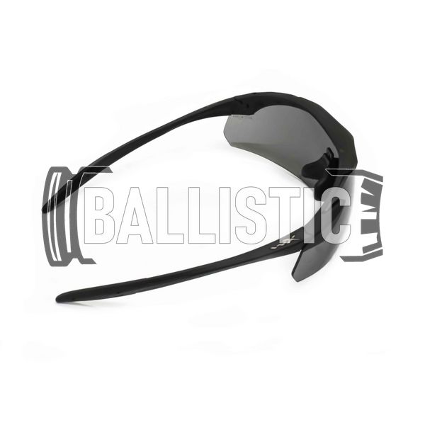 Wiley-X Vapor APEL Grey/Clear Lens/Matte Black Frame Safety Sunglasses, Black, Transparent, Smoky, Goggles