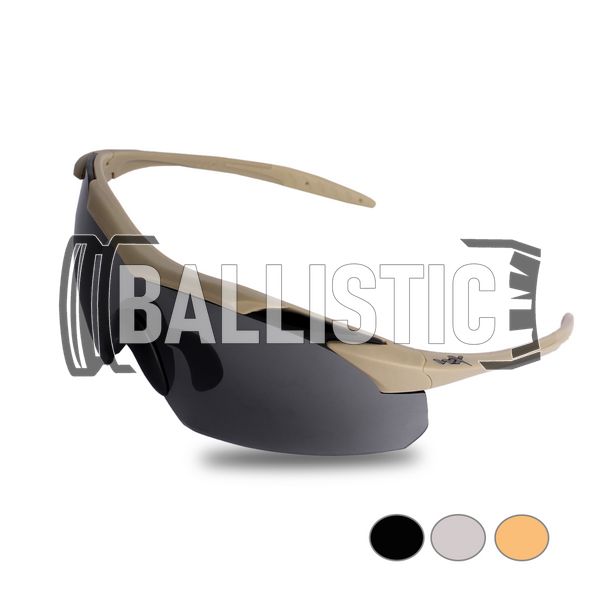 Wiley-X Vapor 3 Lenses Glasses Set, Tan, Amberж, Transparent, Smoky, Goggles