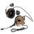 Earmor M32H PLUS Headset with ARC Helmet Rail, Coyote Brown, With adapters, 22, Active, Single