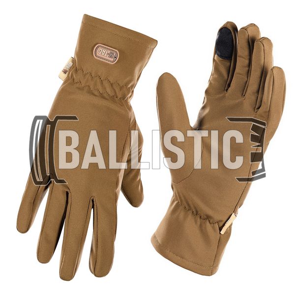 M-Tac Winter Soft Shell Coyote Gloves, Coyote Brown, Classic, Winter, Small