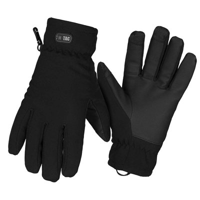 M-Tac Soft Shell Thinsulate Black Gloves, Black, Classic, Winter, Medium