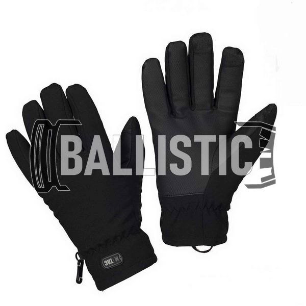 M-Tac Soft Shell Thinsulate Black Gloves, Black, Classic, Winter, Medium