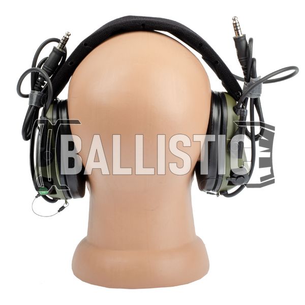 Earmor M32 Mark 3 DualCom MilPro Headset, Foliage Green, Headband, 22, Dual