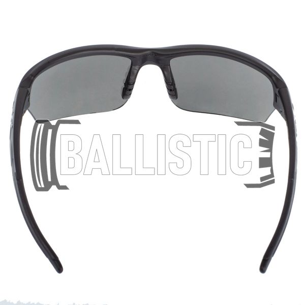 Wiley-X Saint Smoke Grey Lens Ballistic Sunglasses, Black, Smoky, Goggles