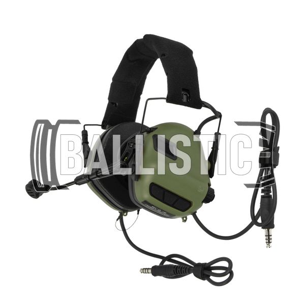 Earmor M32 Mark 3 DualCom MilPro Headset, Foliage Green, Headband, 22, Dual