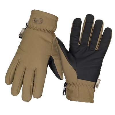 M-Tac Soft Shell Thinsulate Coyote Brown Gloves, Coyote Brown, Classic, Winter, Medium