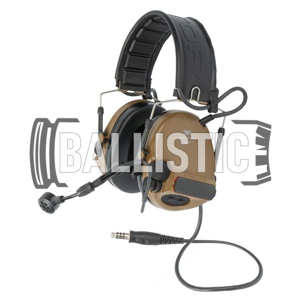 3M Peltor ComTac VI NIB Headset, Coyote Brown, Headband, 23, 2xAAA, Single, Comtac VI