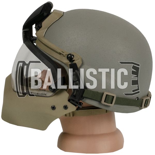 ACH MICH Helmet with Revision Viper Visor (Used), Foliage Green, Large