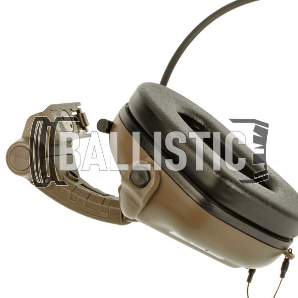 Earmor M32X Mark 3 MilPro M-Lok Headset, Coyote Brown, З наголів'єм; З адаптерами, 22, Single