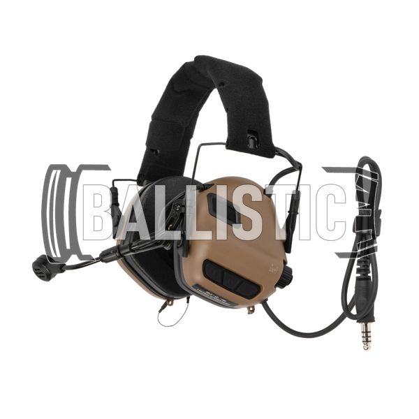 Earmor M32X Mark 3 MilPro M-Lok Headset, Coyote Brown, З наголів'єм; З адаптерами, 22, Single