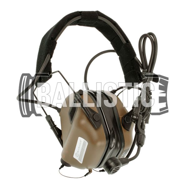 Earmor M32X Mark 3 MilPro M-Lok Headset, Coyote Brown, З наголів'єм; З адаптерами, 22, Single