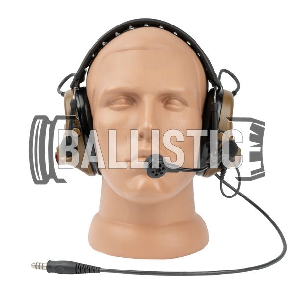 3M Peltor ComTac VI NIB Headset, Coyote Brown, Headband, 23, 2xAAA, Single, Comtac VI