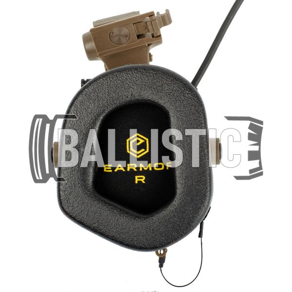 Earmor M32X Mark 3 MilPro M-Lok Headset, Coyote Brown, З наголів'єм; З адаптерами, 22, Single