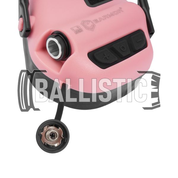 Earmor M31H PLUS Headset with Helmet Rail Adapters, Pink, With adapters, 22, Active