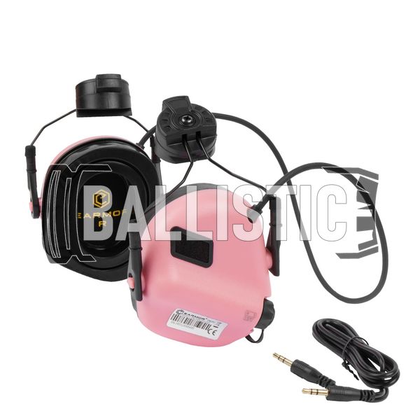 Earmor M31H PLUS Headset with Helmet Rail Adapters, Pink, With adapters, 22, Active