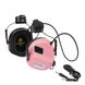 Earmor M31H PLUS Headset with Helmet Rail Adapters, Pink, With adapters, 22, Active