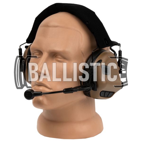 Earmor M32X Mark 3 DualCom MilPro Tactical Headsets with ARC rail adapter, Coyote Brown, Підшоломні; З адаптерами, 22, Dual